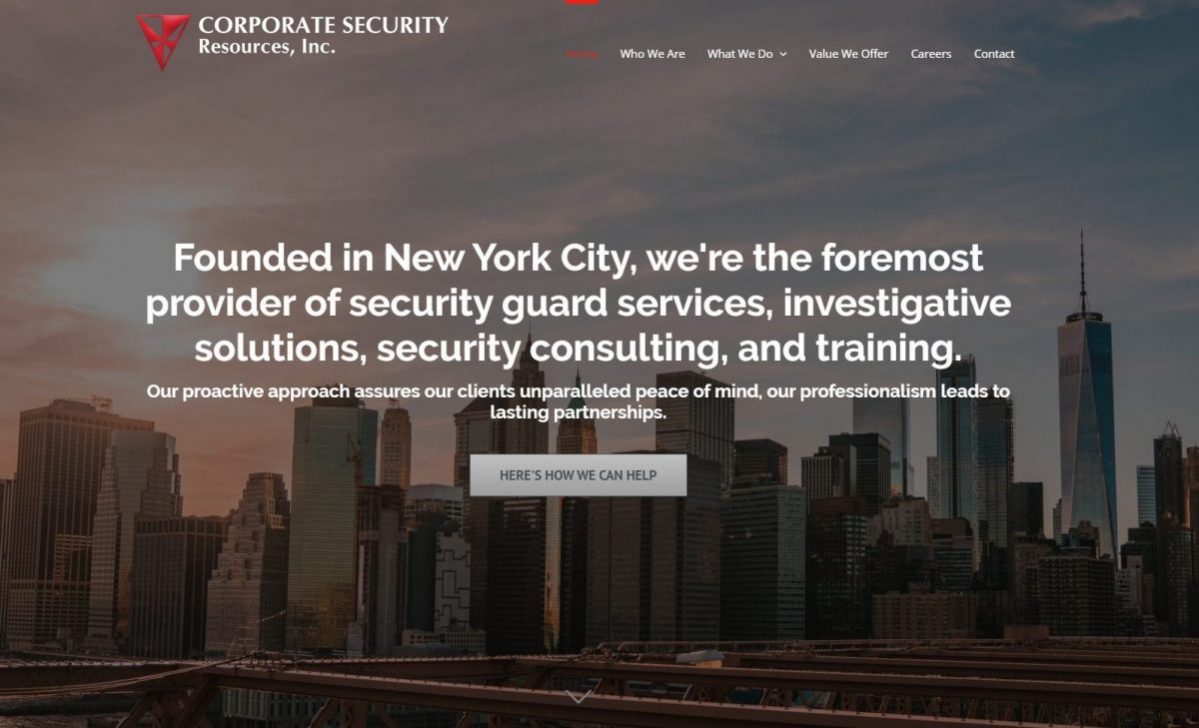Corporate Security Resources new website NYC Corporate Security Resources