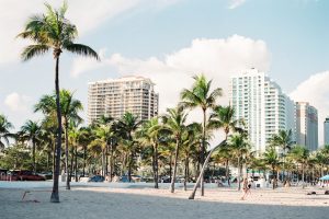 Beach and condo buildings in Miami, Florida, a location CSR provides security services