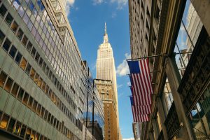 View of the Empire State Building in Manhattan, NYC to represent security services in nyc